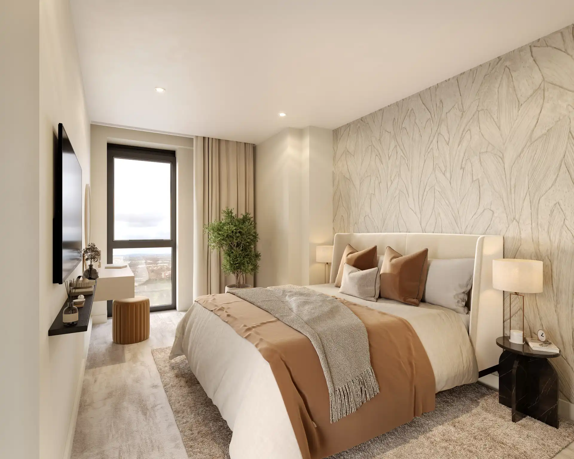 Vivere Residences Manchester Bedroom Area